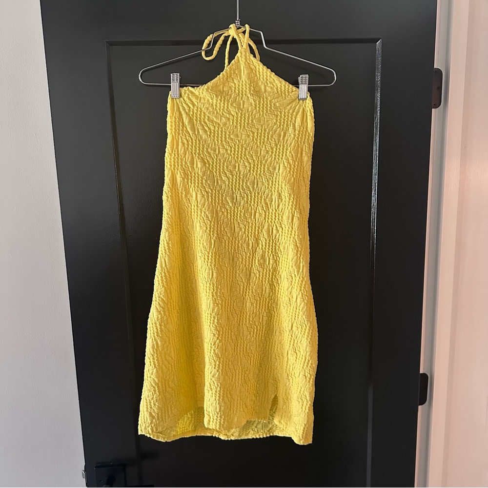 Yellow Halter Neck Dress